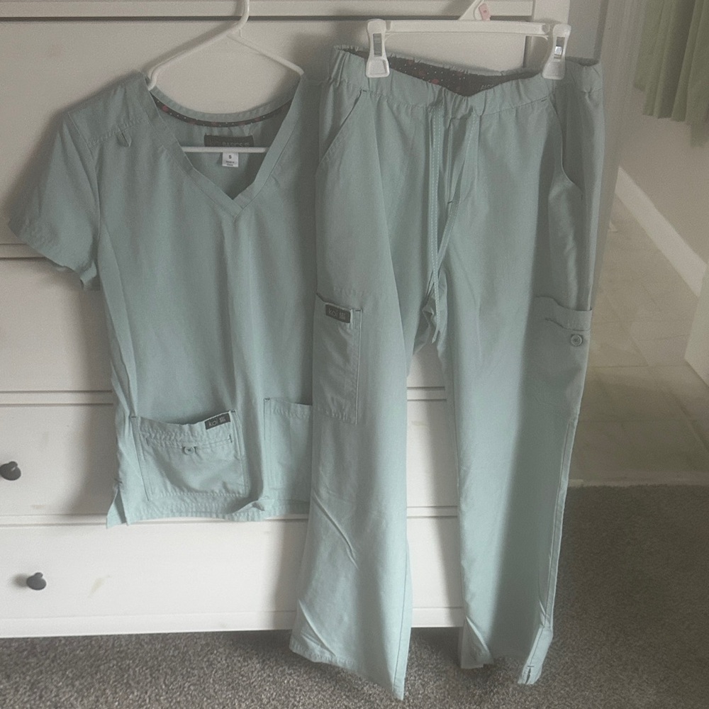 Koi Light Blue Scrub Set